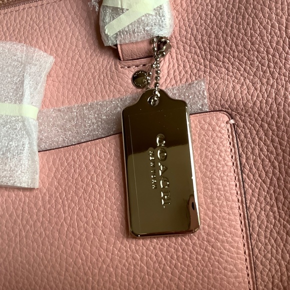 Coach Emma Satchel Crossbody Bag Pebble Leather Petal - Picture 7 of 16